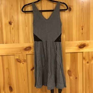 H&M Gray + Lace Dress